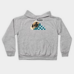 Pugs Hate Mondays Too Kids Hoodie